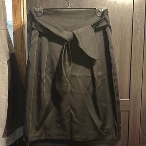 Jacob black silky skirt with tie, size 8